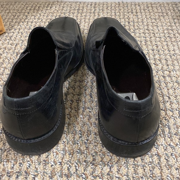 Black mens square toe dress shoes - Picture 3 of 5